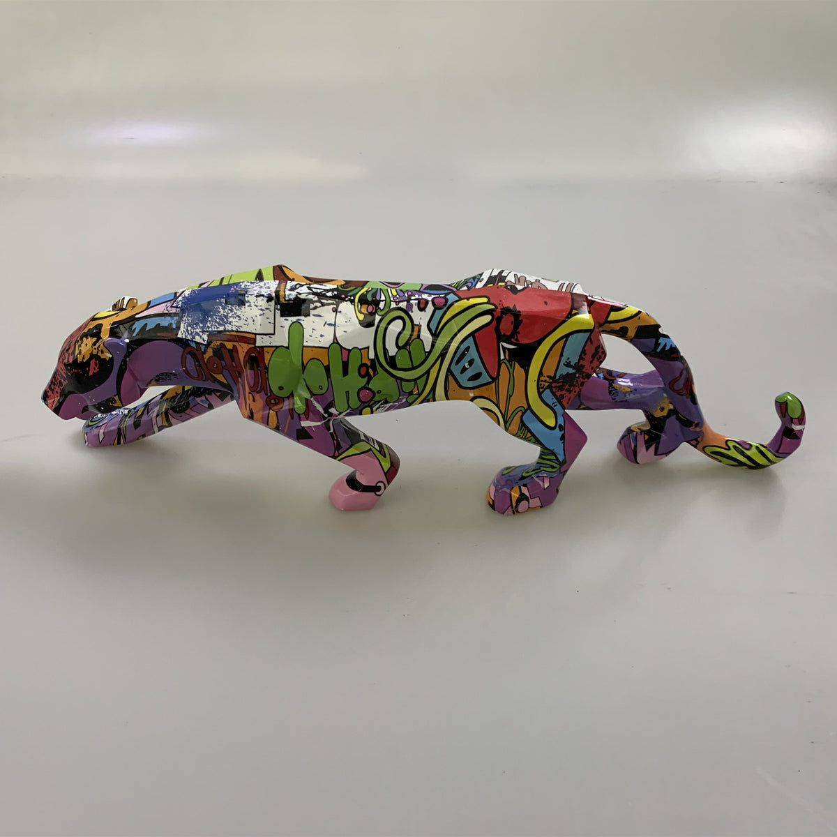 ArtZ® Graffiti Painted Panther Sculpture