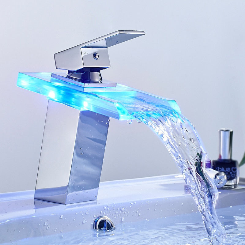 ArtZ® LED Waterfall Bathroom Faucet