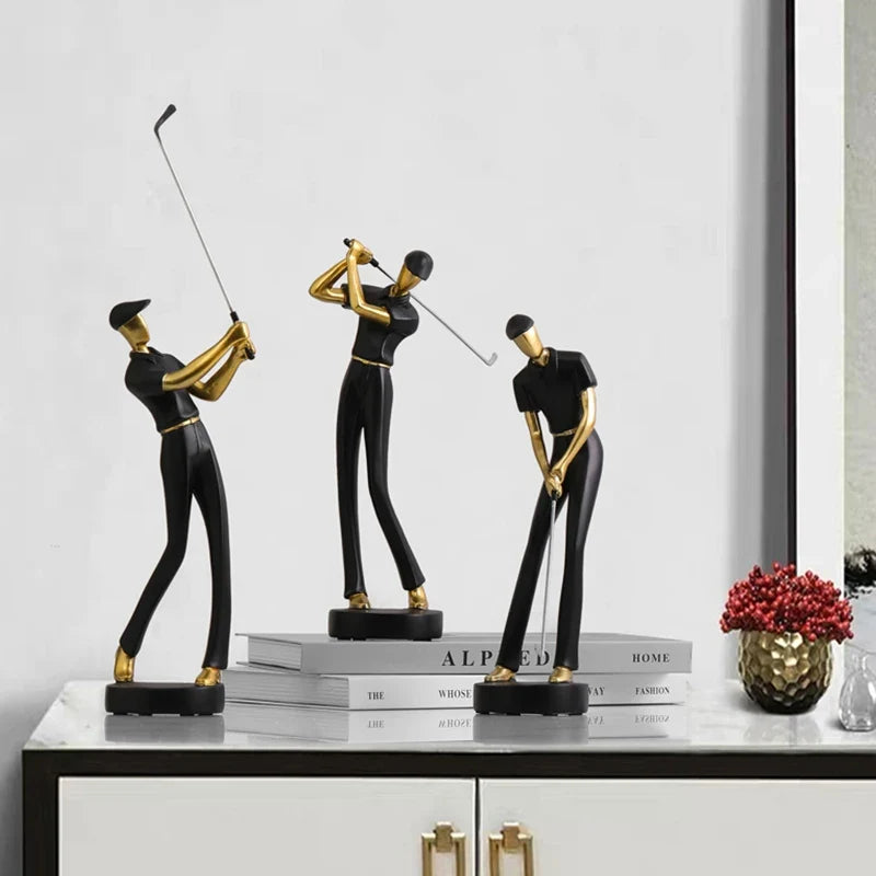 ArtZ® Nordic Abstract Golfer Sculptures