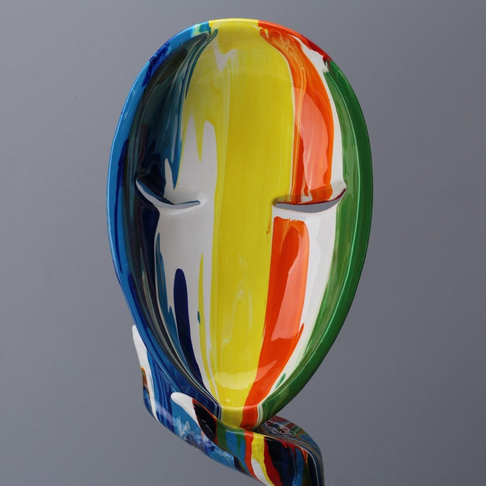 ArtZ® Abstract Painted Face Sculptures