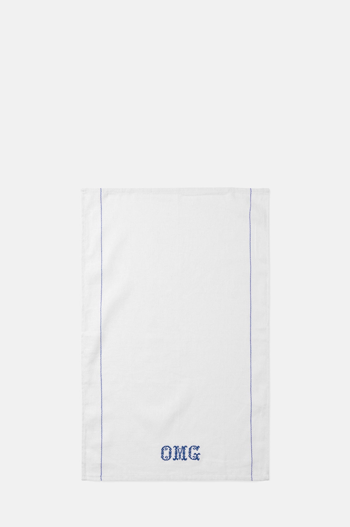 OMG Embroidered Tea Towel
