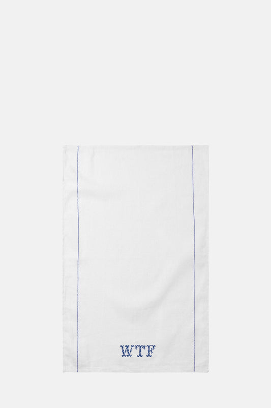 WTF Embroidered Tea Towel