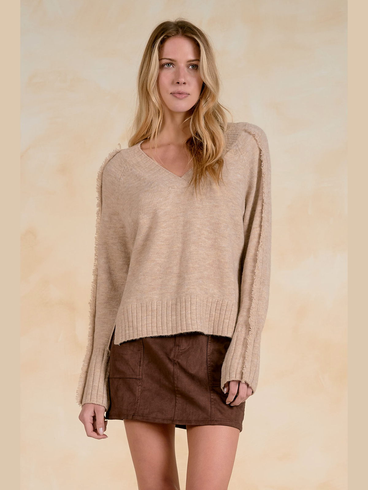 Stone V Neck Sweater