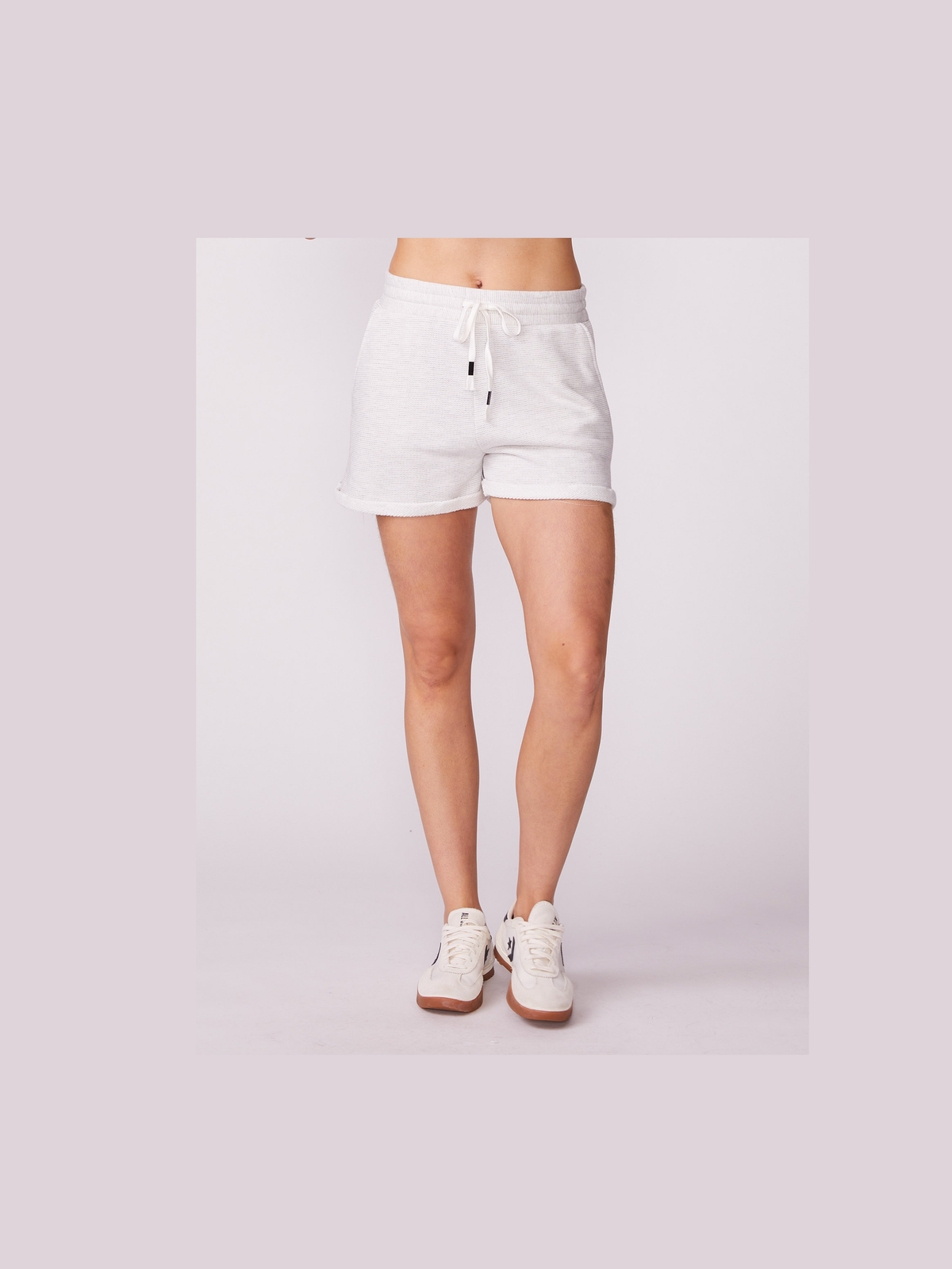 Turn Back Hem Short - White