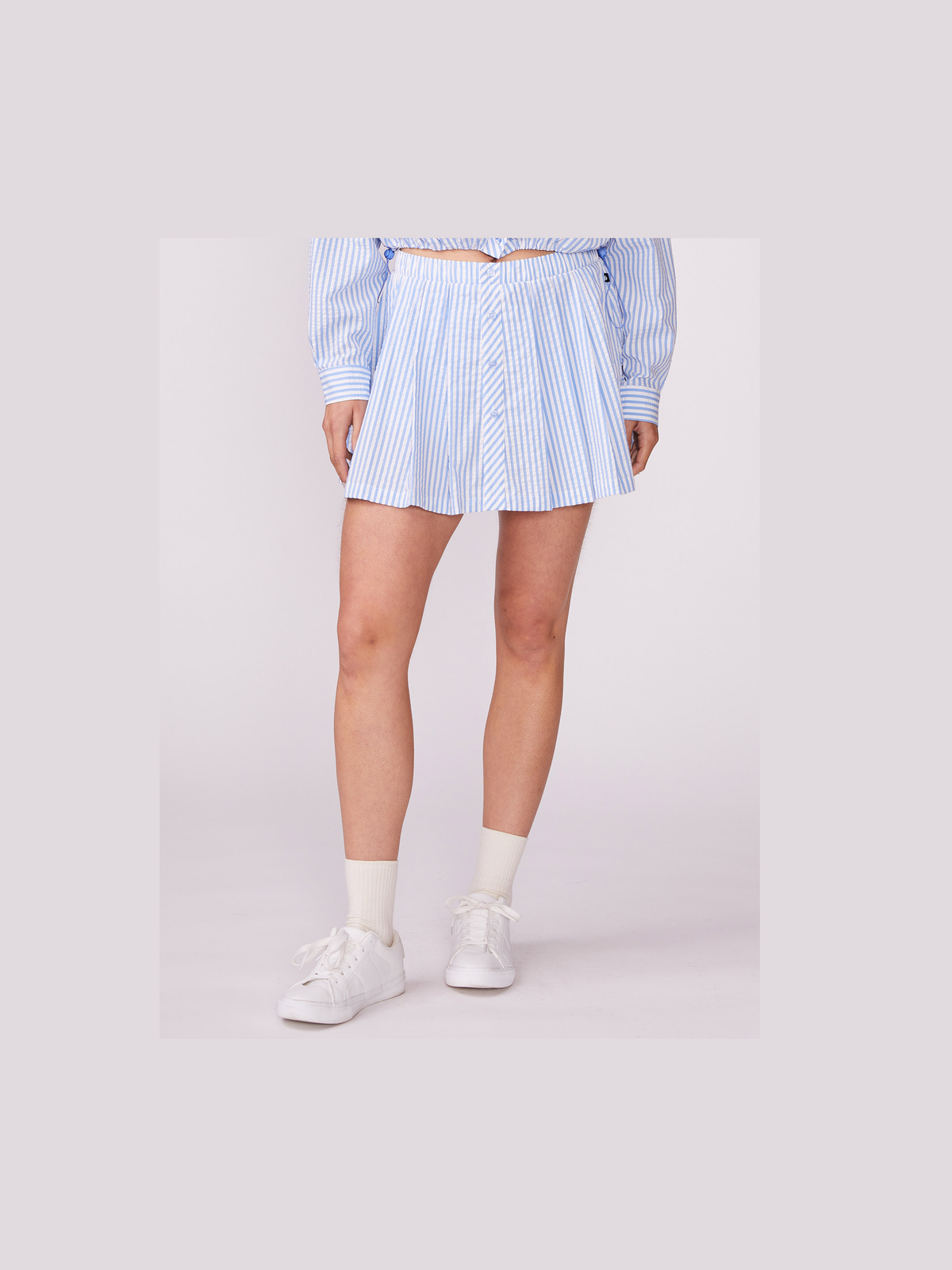 Woven Stripe Skort