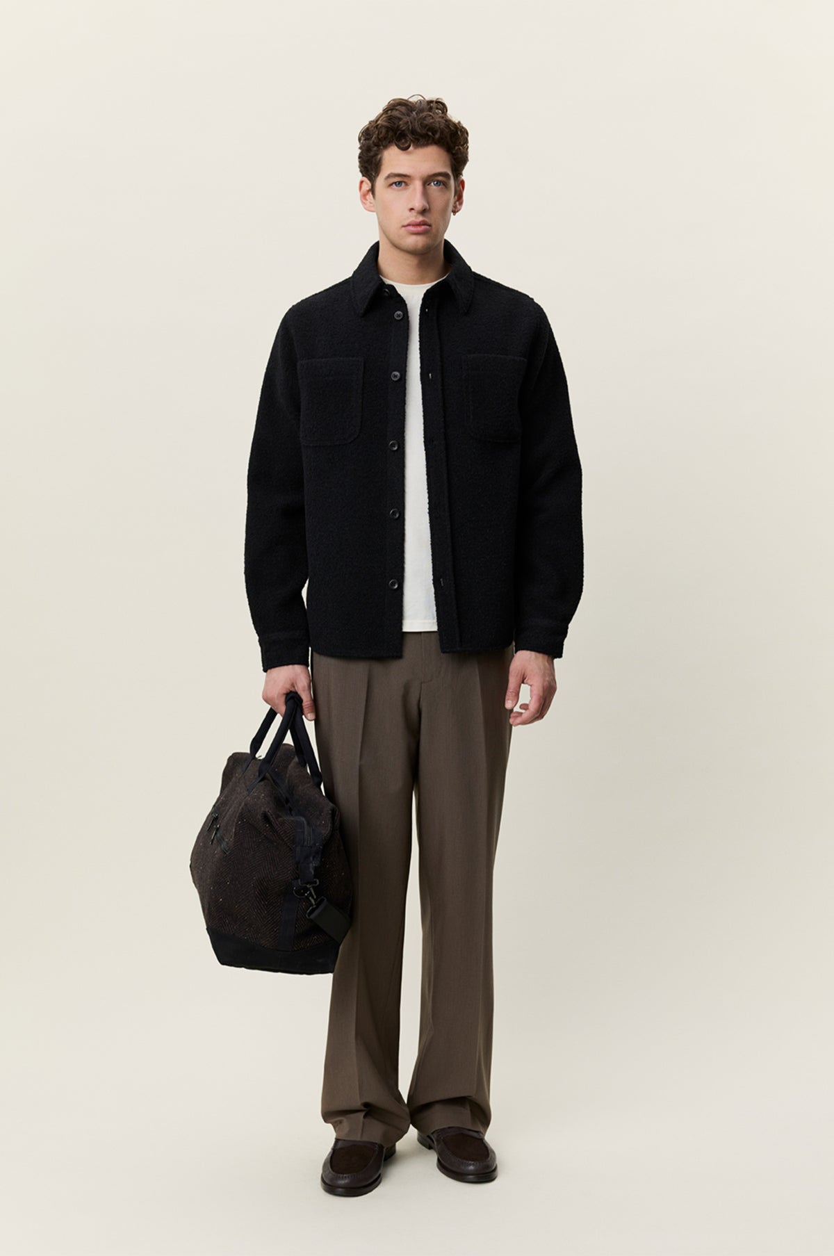 Boucle Overshirt Black
