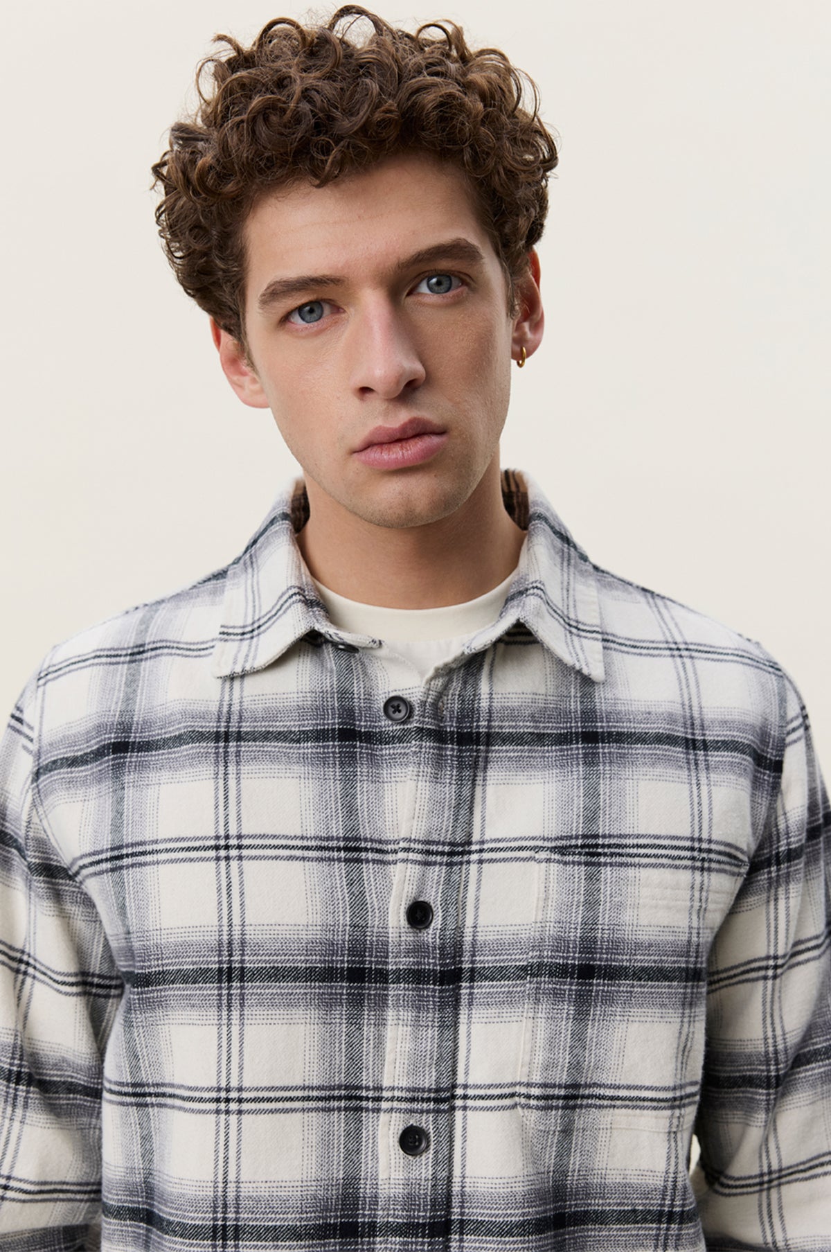 Check Overshirt Black