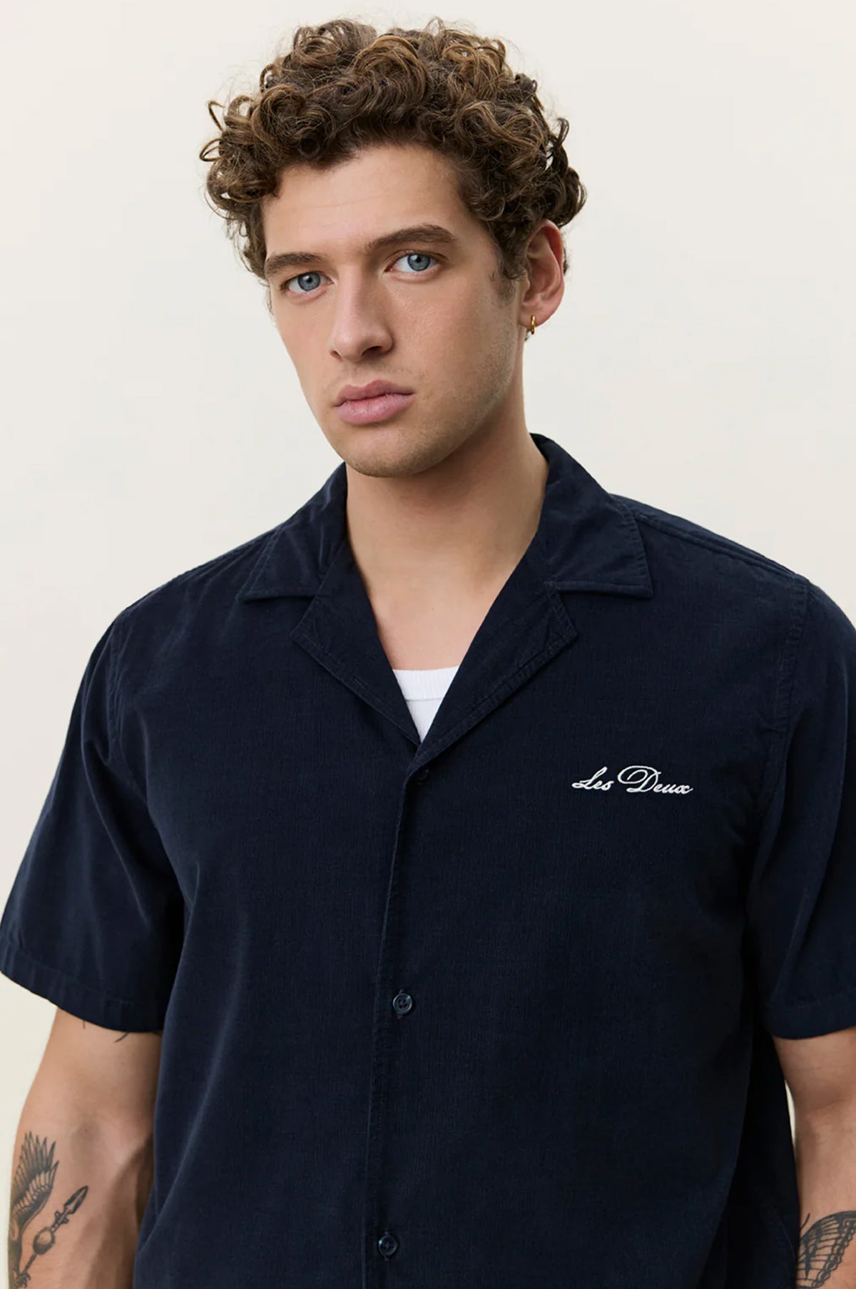 Signature Mini Cord SS Shirt Dark Blue Night