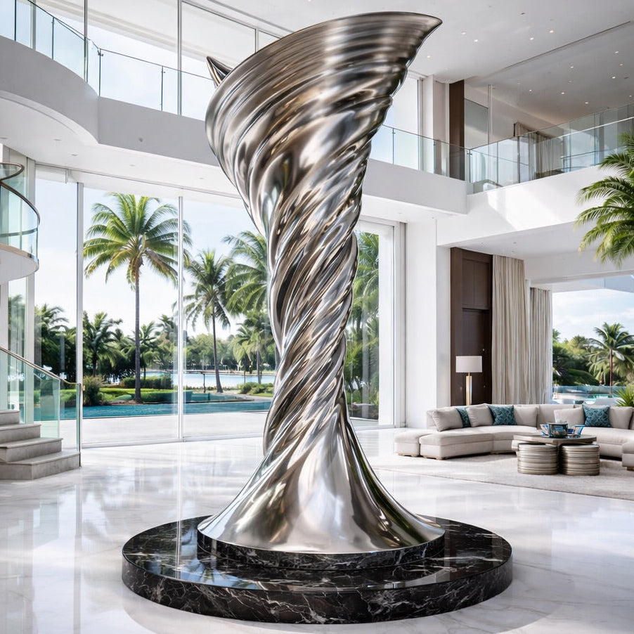 OSO Stainless Steel Liquid Tornado Sculpture