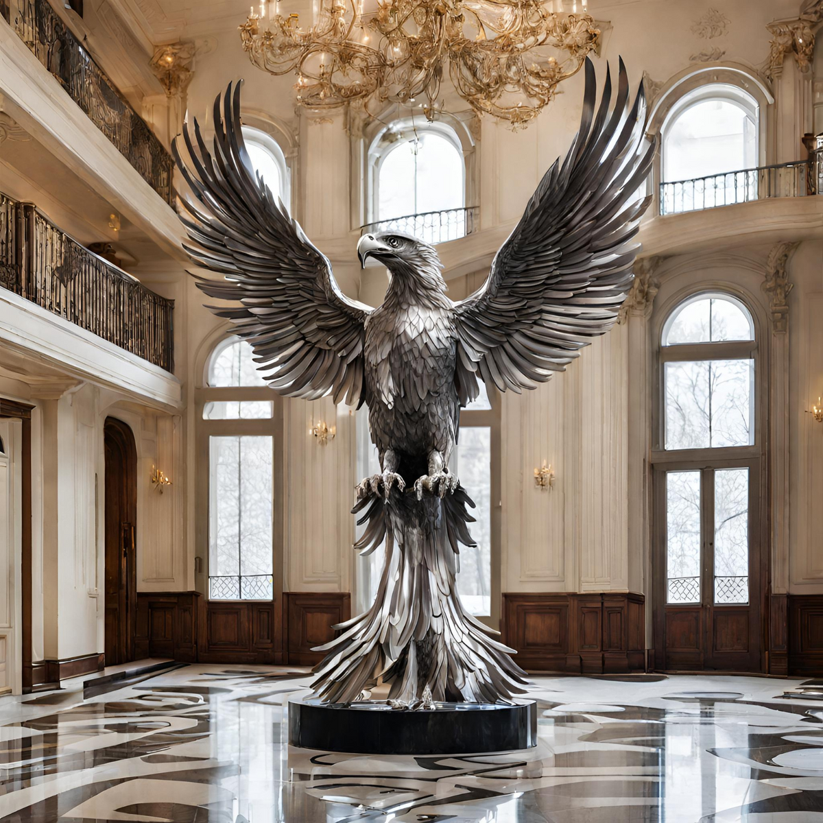 OSO Stainless Steel Eagle Sculpture