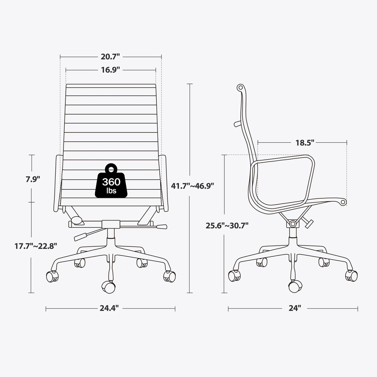 ArtZ® Nordic Design Leather Executive Office Chair