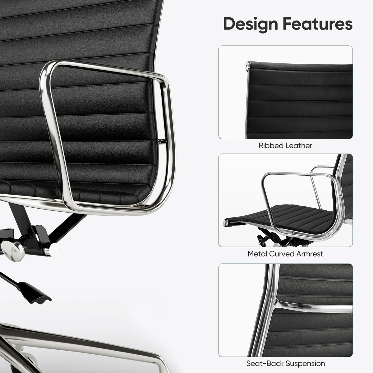 ArtZ® Nordic Design Leather Executive Office Chair