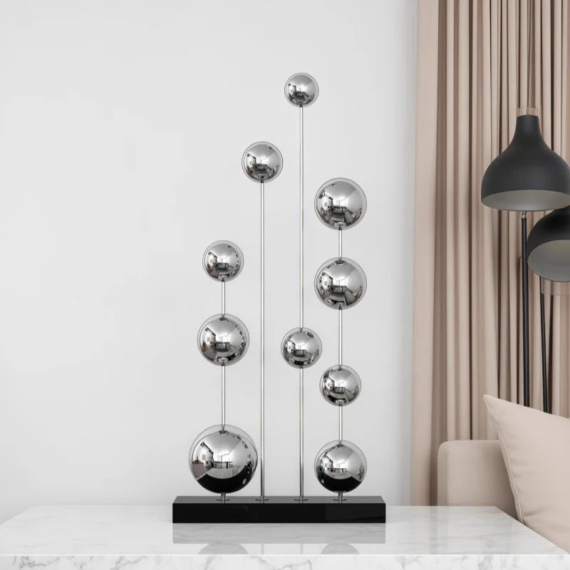 ArtZ® Mirror Orbit Stainless Steel Ball Sculpture