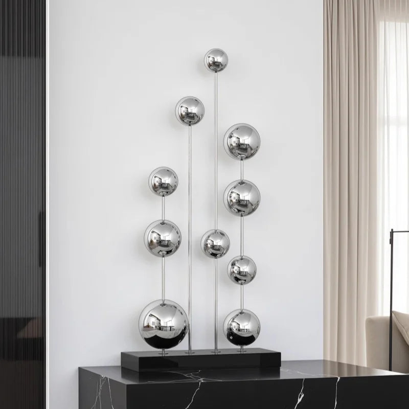 ArtZ® Mirror Orbit Stainless Steel Ball Sculpture