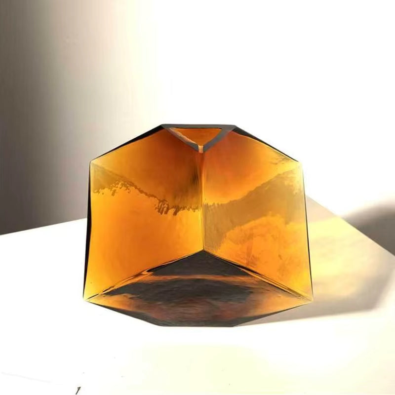 ArtZ® Amber Bloom Cube Vase