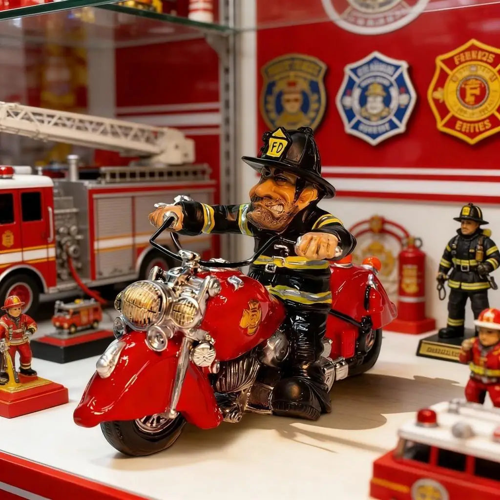 ArtZ® Firefighter Motorcycle Sculpture