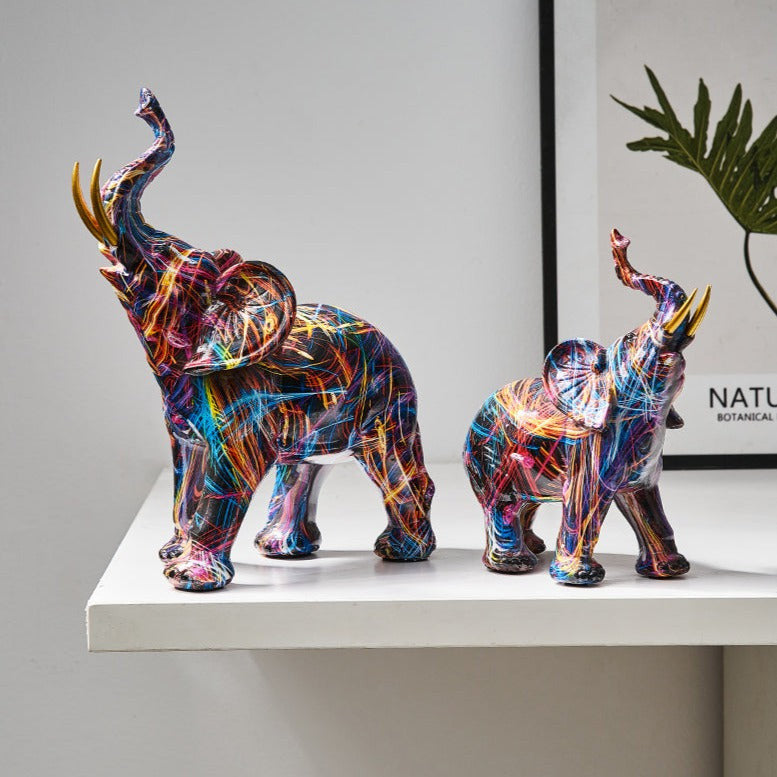 ArtZ® Elephant Nordic Painted Statue