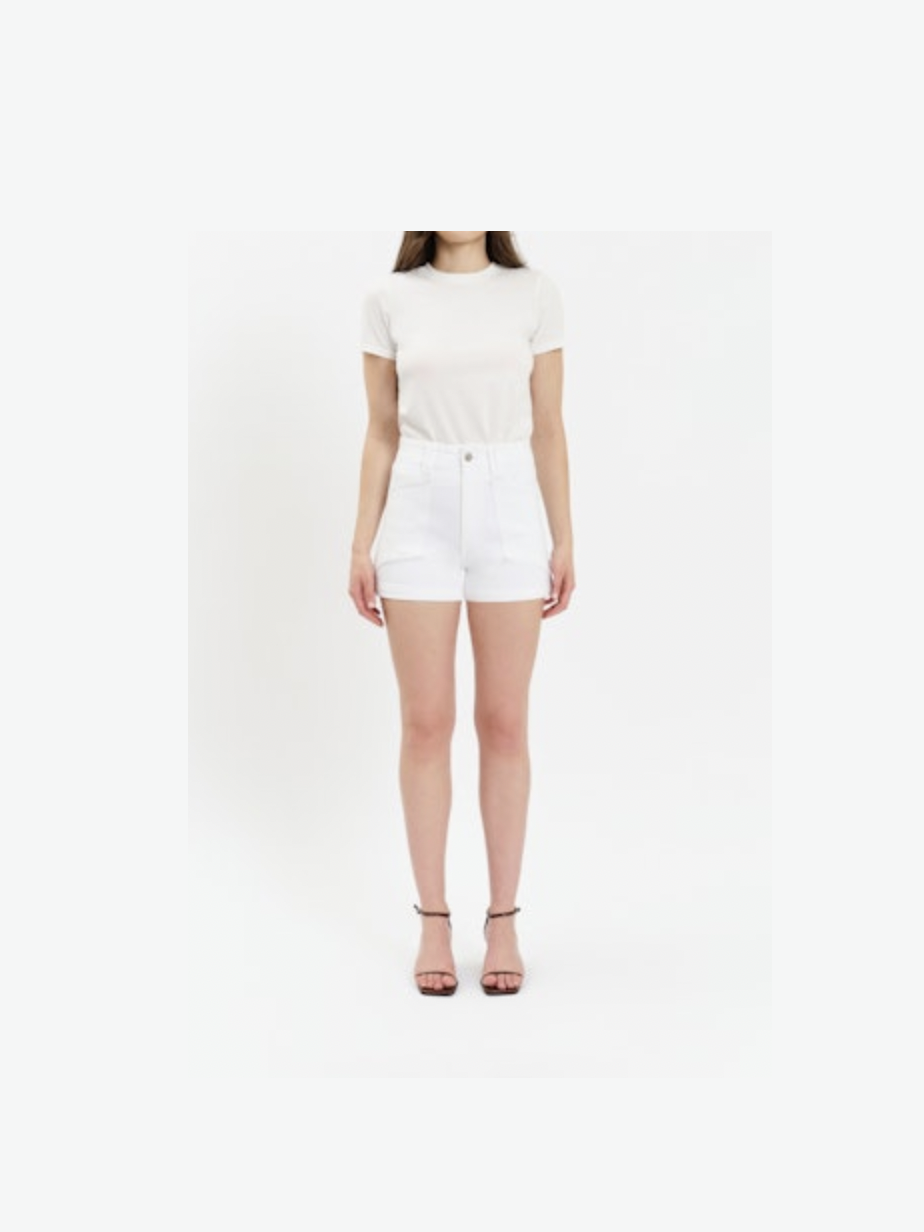 Valley Girl Short High Rise Patch Pocket Short - Lamb