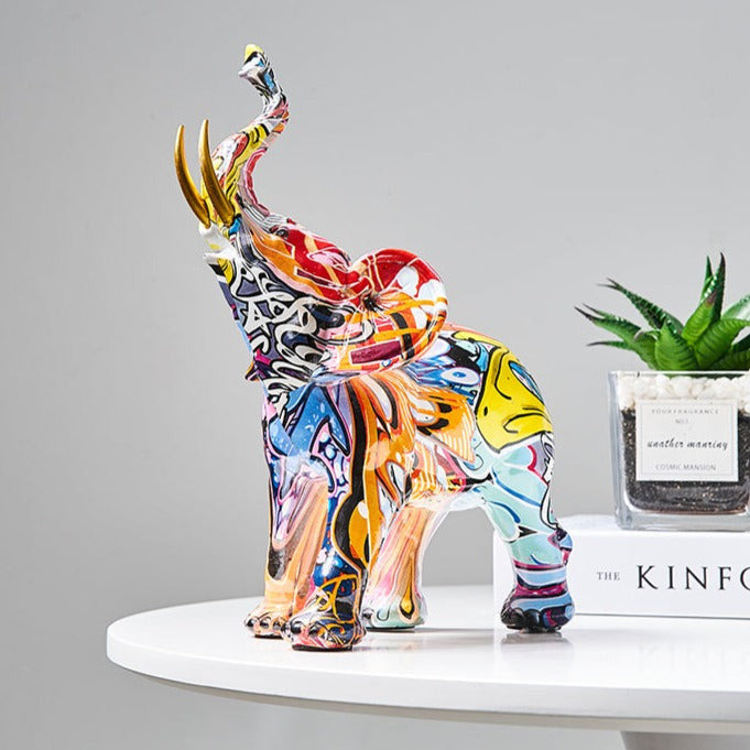 ArtZ® Elephant Nordic Painted Statue