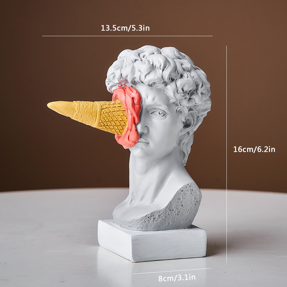 ArtZ® Nordic Ice Cream Face Sculpture
