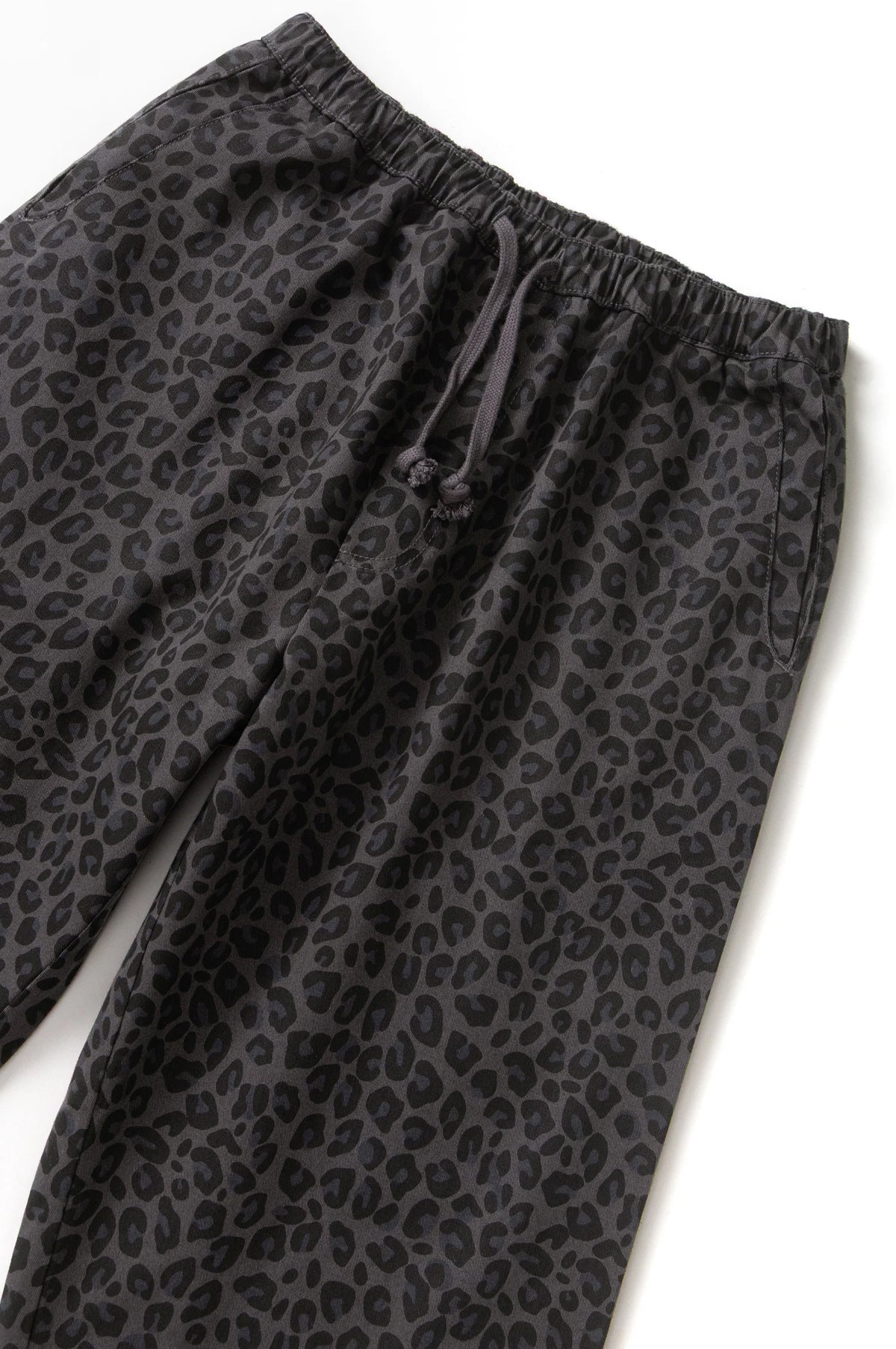 Patterned Easy Chef Pants Black Leopard
