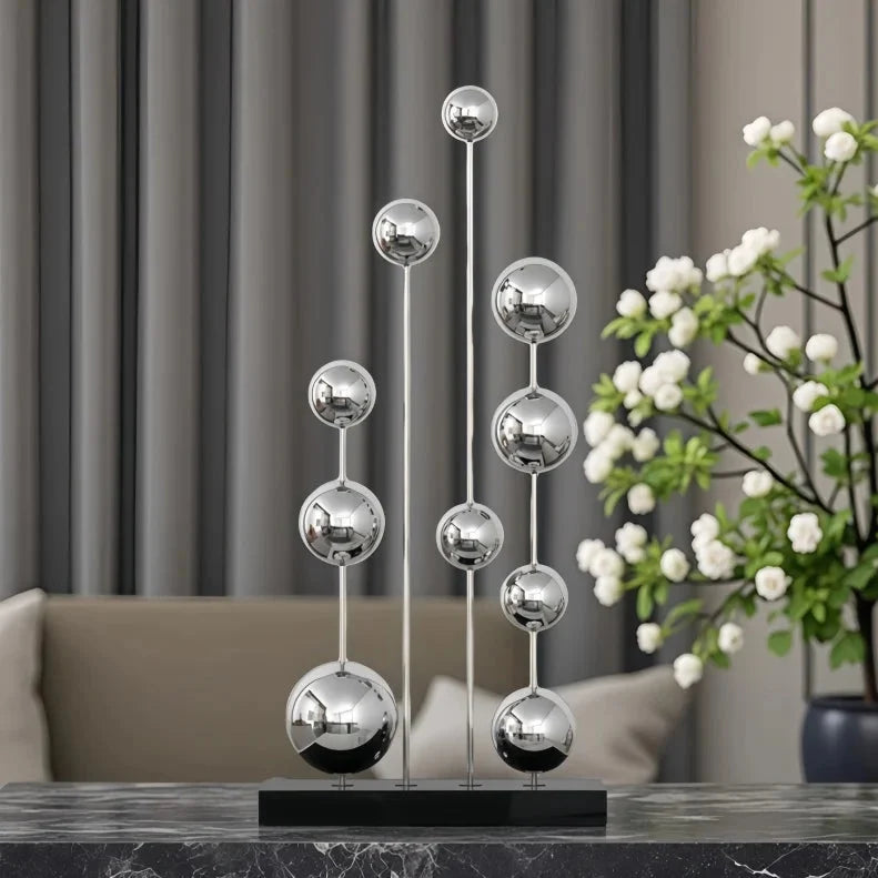ArtZ® Mirror Orbit Stainless Steel Ball Sculpture