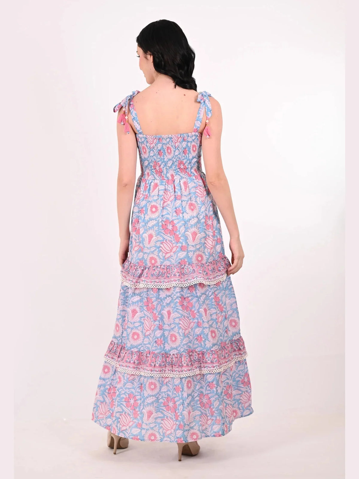 Aria Tube Maxi Dress - Blue Dust