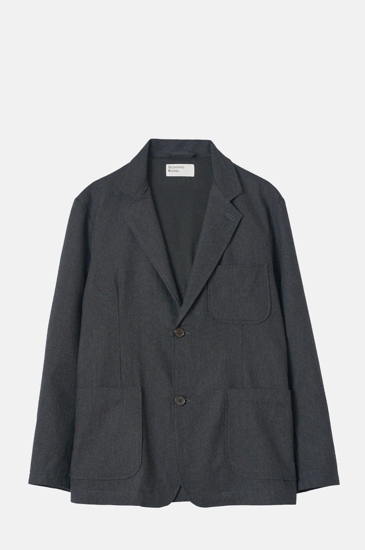 Two Button Jacket Recycled IT Tweed Charcoal
