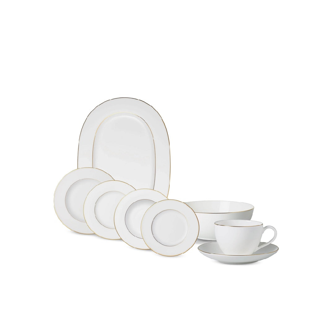 Anmut Gold Dinner Set- 38 Pcs for 6 Persons
