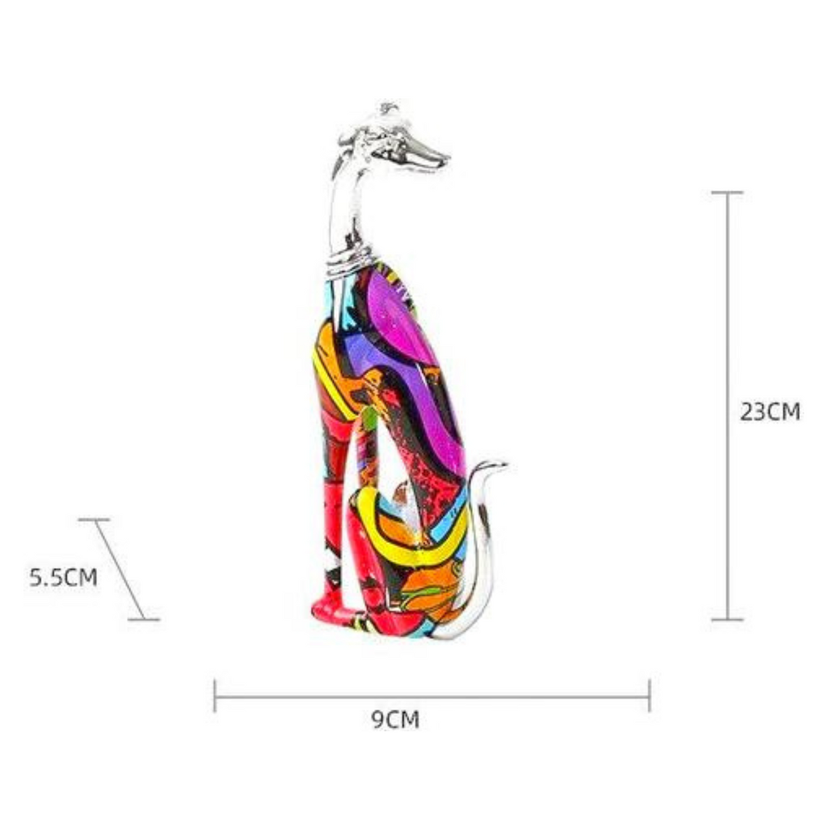 ArtZ® Greyhound Graffiti Painted Statue