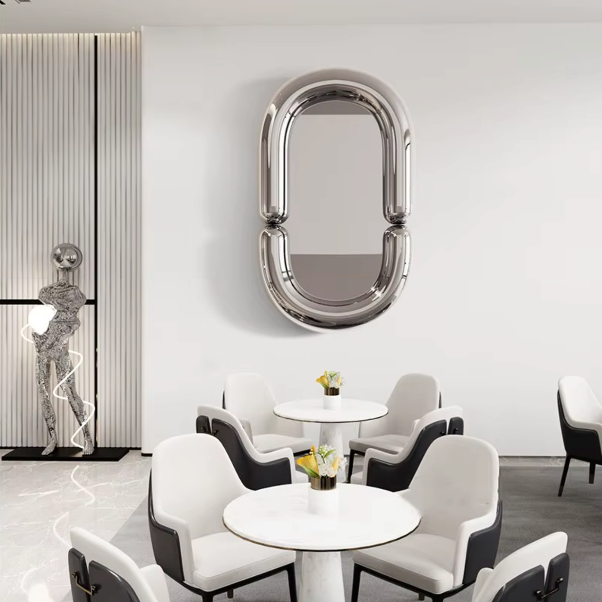 ArtZ® Opal Whirl Stainless Steel Hanging Sculpture