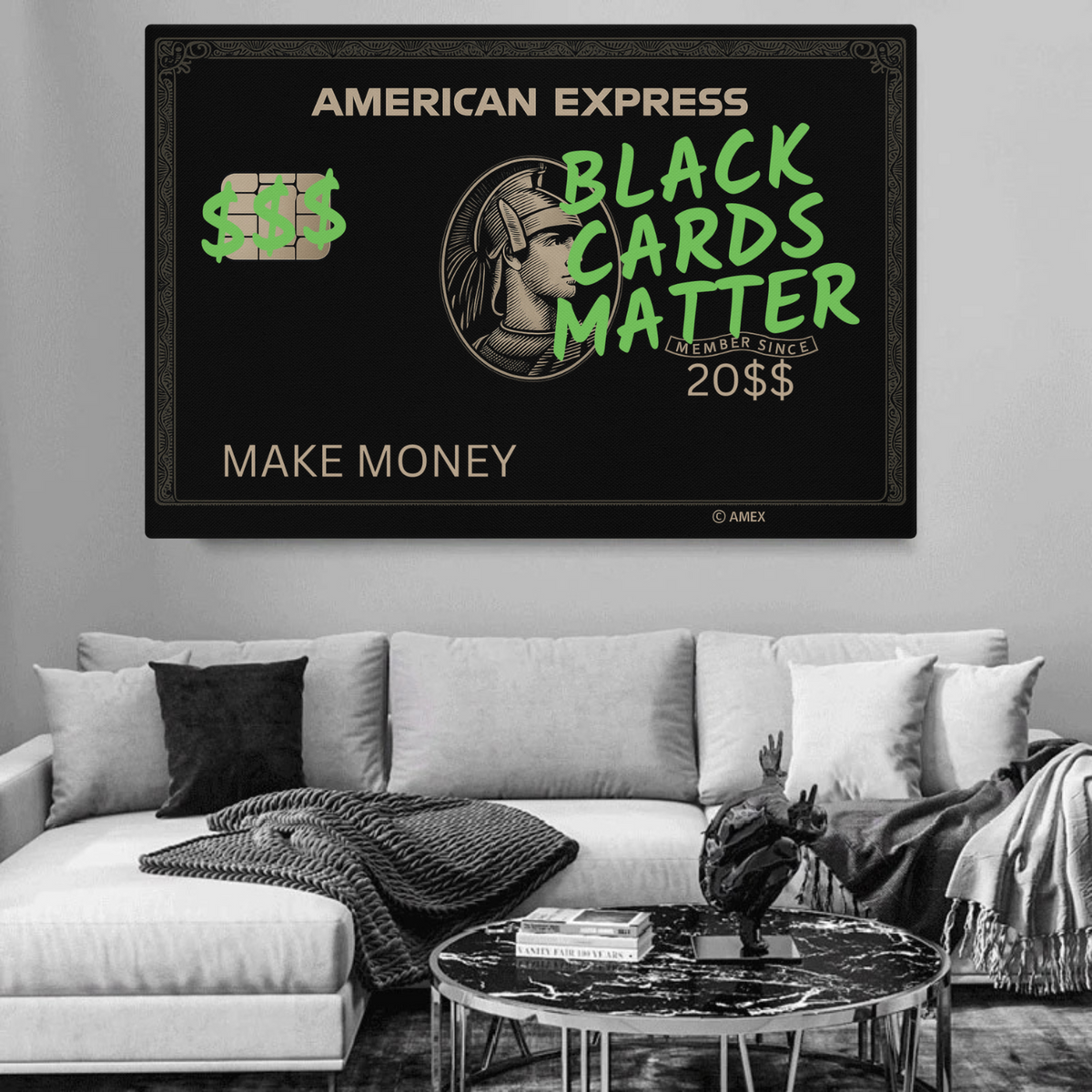 ArtZ® Black Cards Matter Painting
