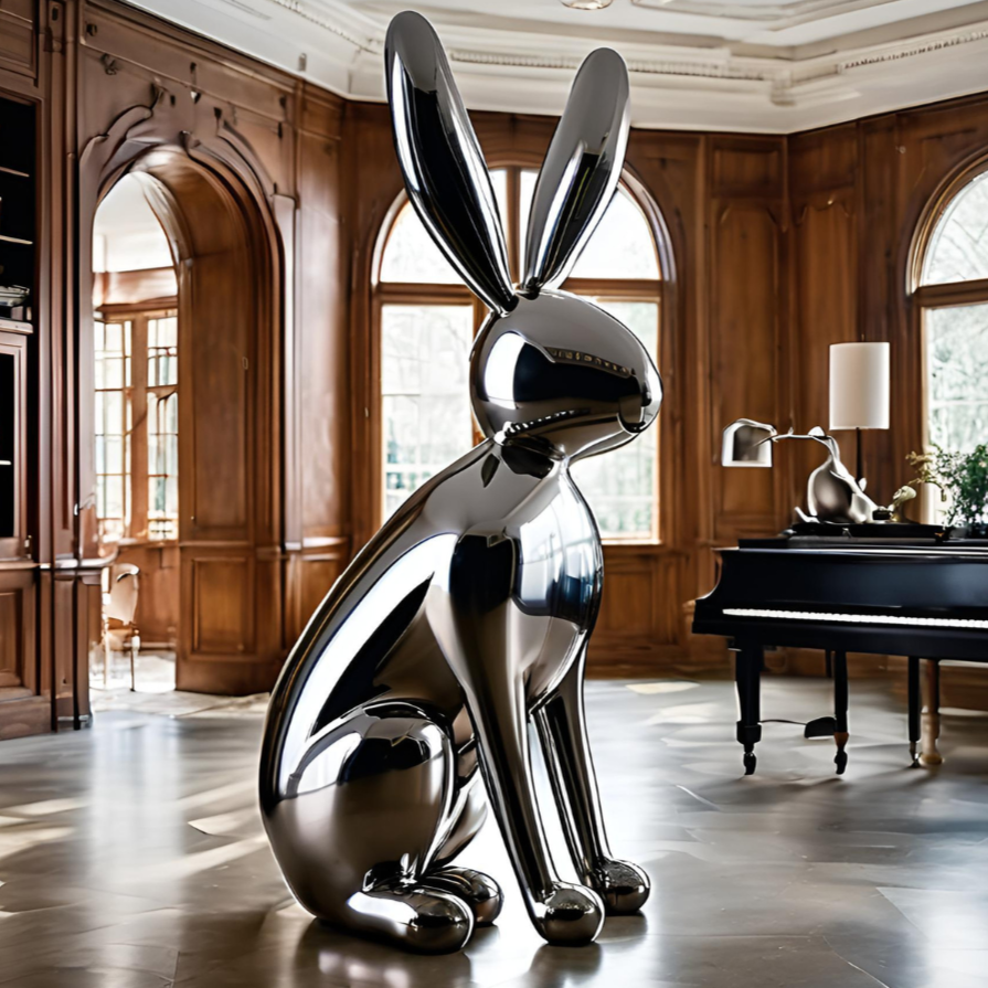 ArtZ® Stainless Steel Rabbit Sculpture