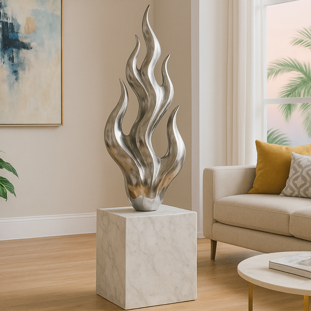 OSO Stainless Steel Rekindle Flame Sculpture