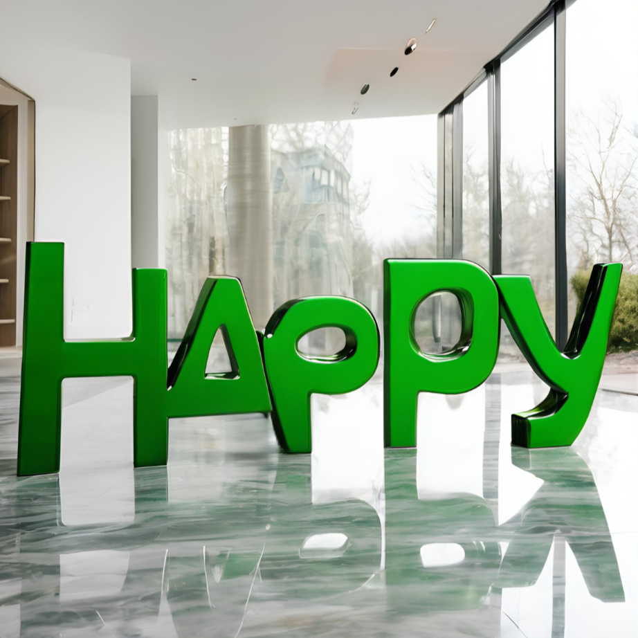 OSO Stainless Steel Happy Sculpture