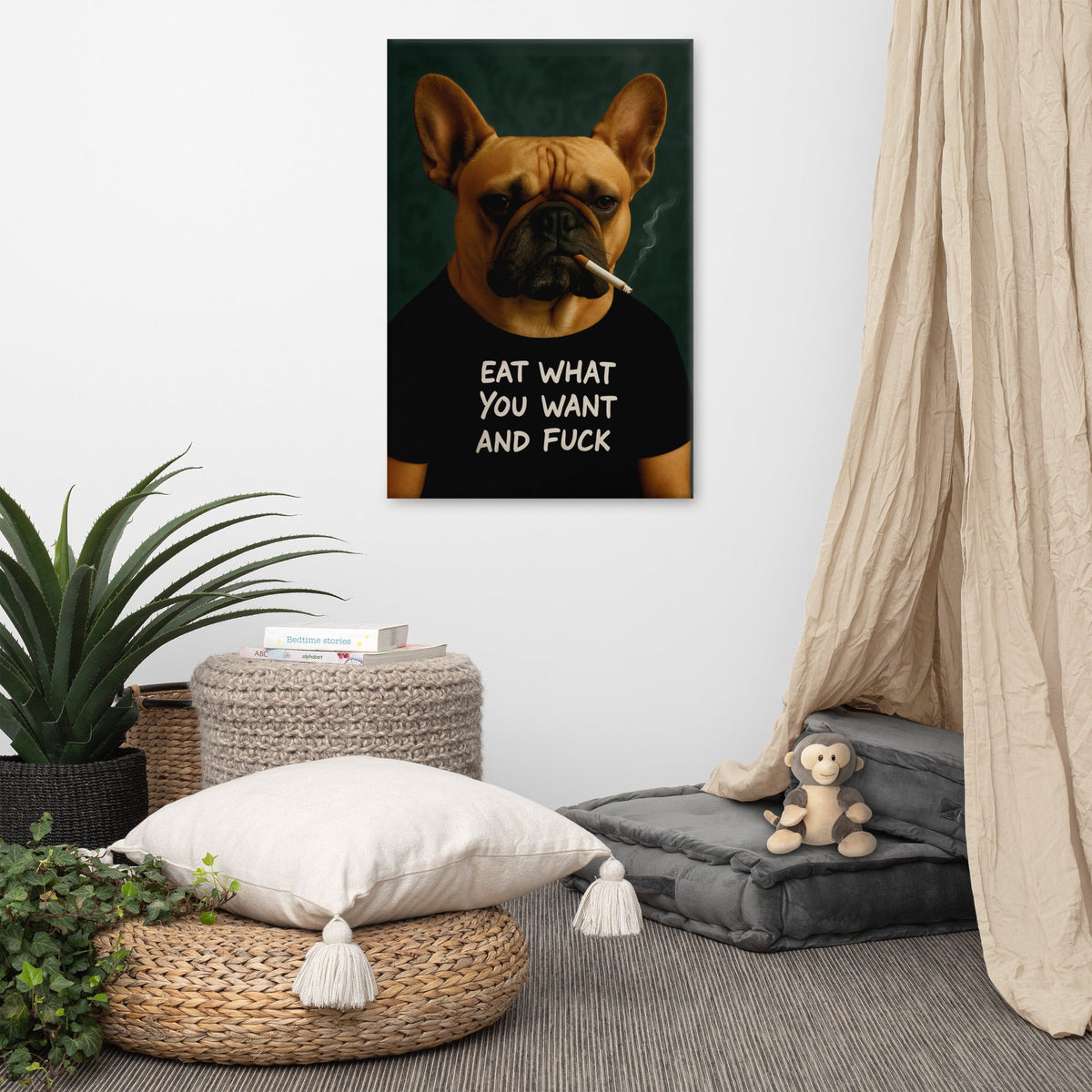 ArtZ® Frenchie With An Attitude Painting