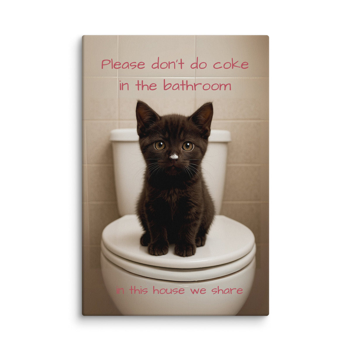 ArtZ® Please Don't Do Coke In The Bathroom, In This House We Share Paintings