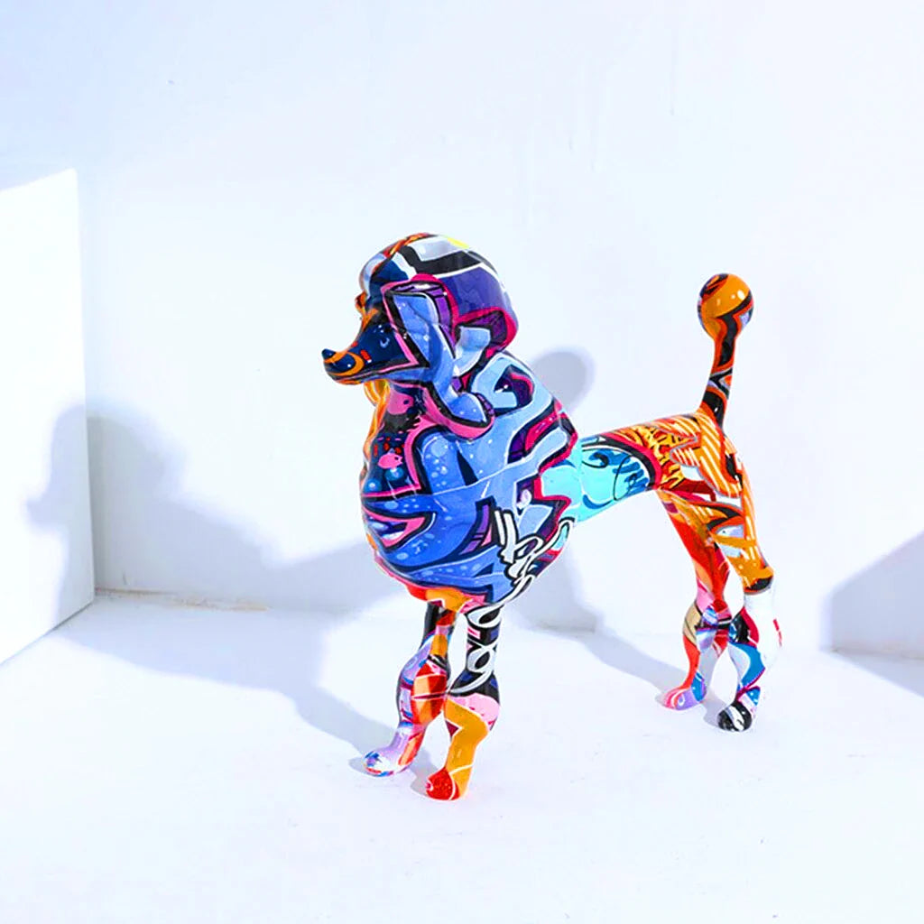 ArtZ® Poodle Nordic Painted Statue