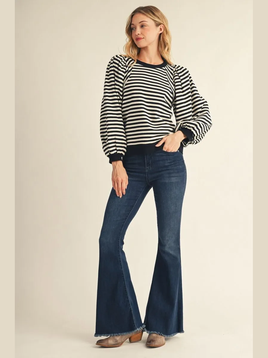 Black Striped Top