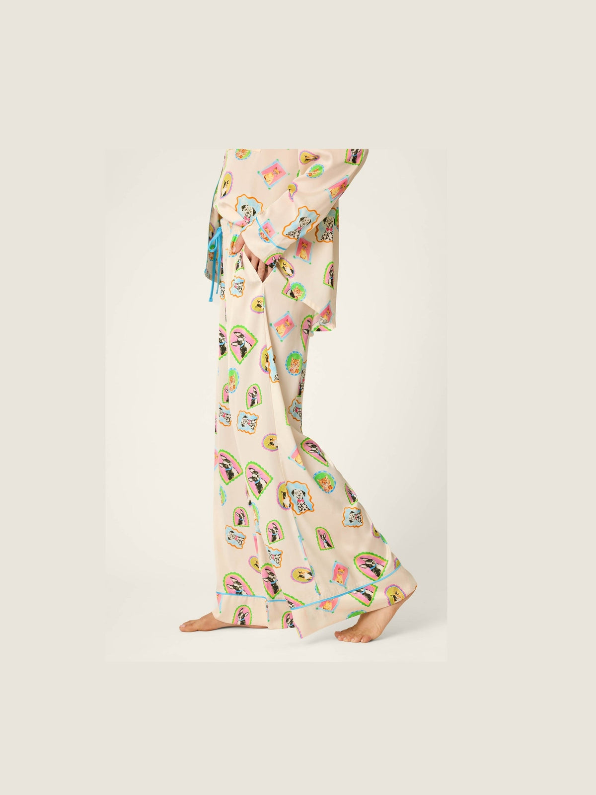 Picture Purrfect Pet Portrait Satin Pajama Pants