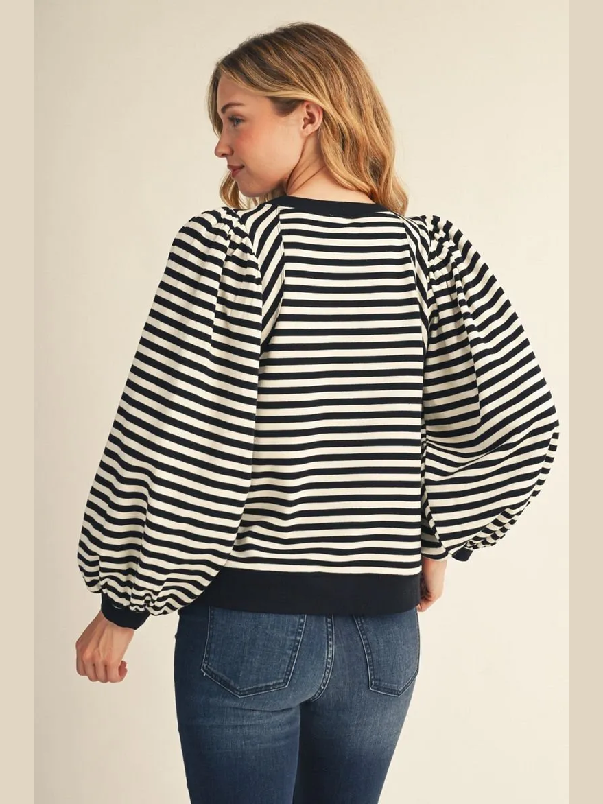 Black Striped Top