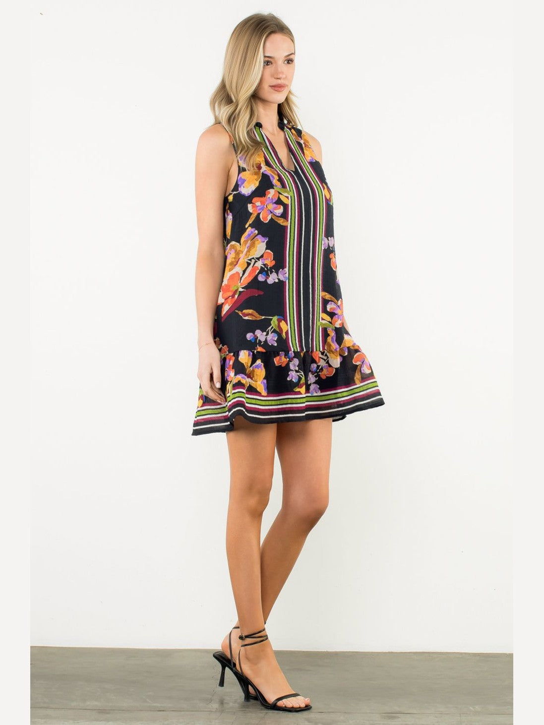 Sleeveless Floral Dress