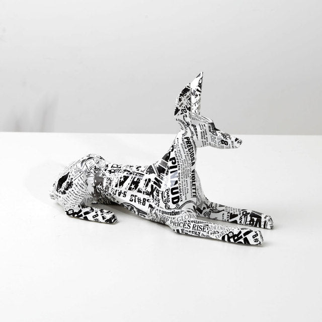 ArtZ® Doberman Pinscher Graffiti Painted Statue