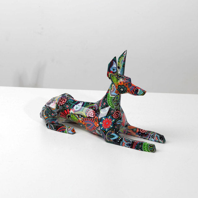 ArtZ® Doberman Pinscher Graffiti Painted Statue
