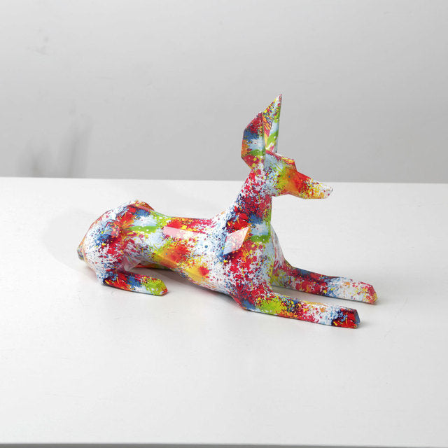 ArtZ® Doberman Pinscher Graffiti Painted Statue