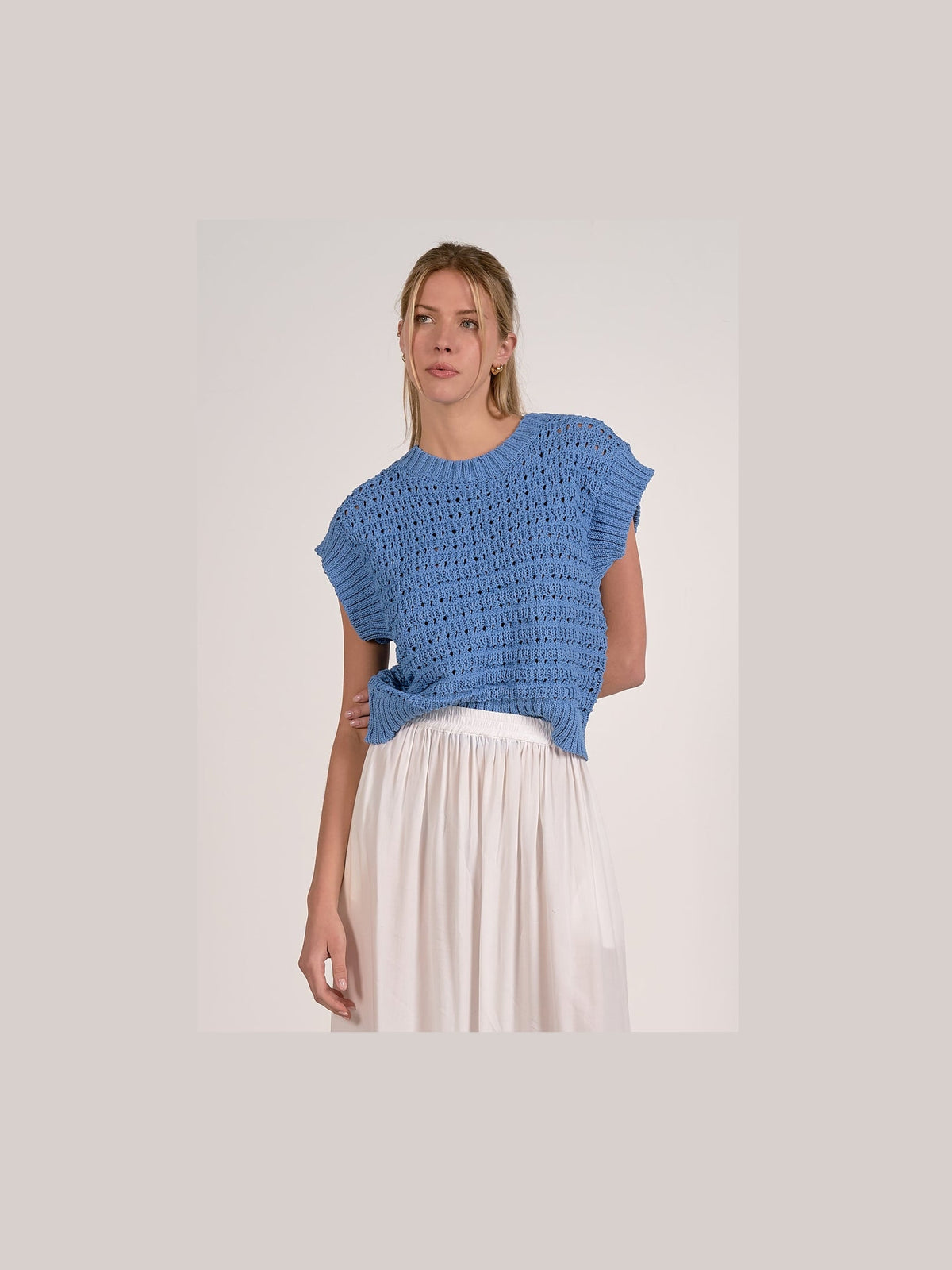Woven Sleeveless Top - Blue