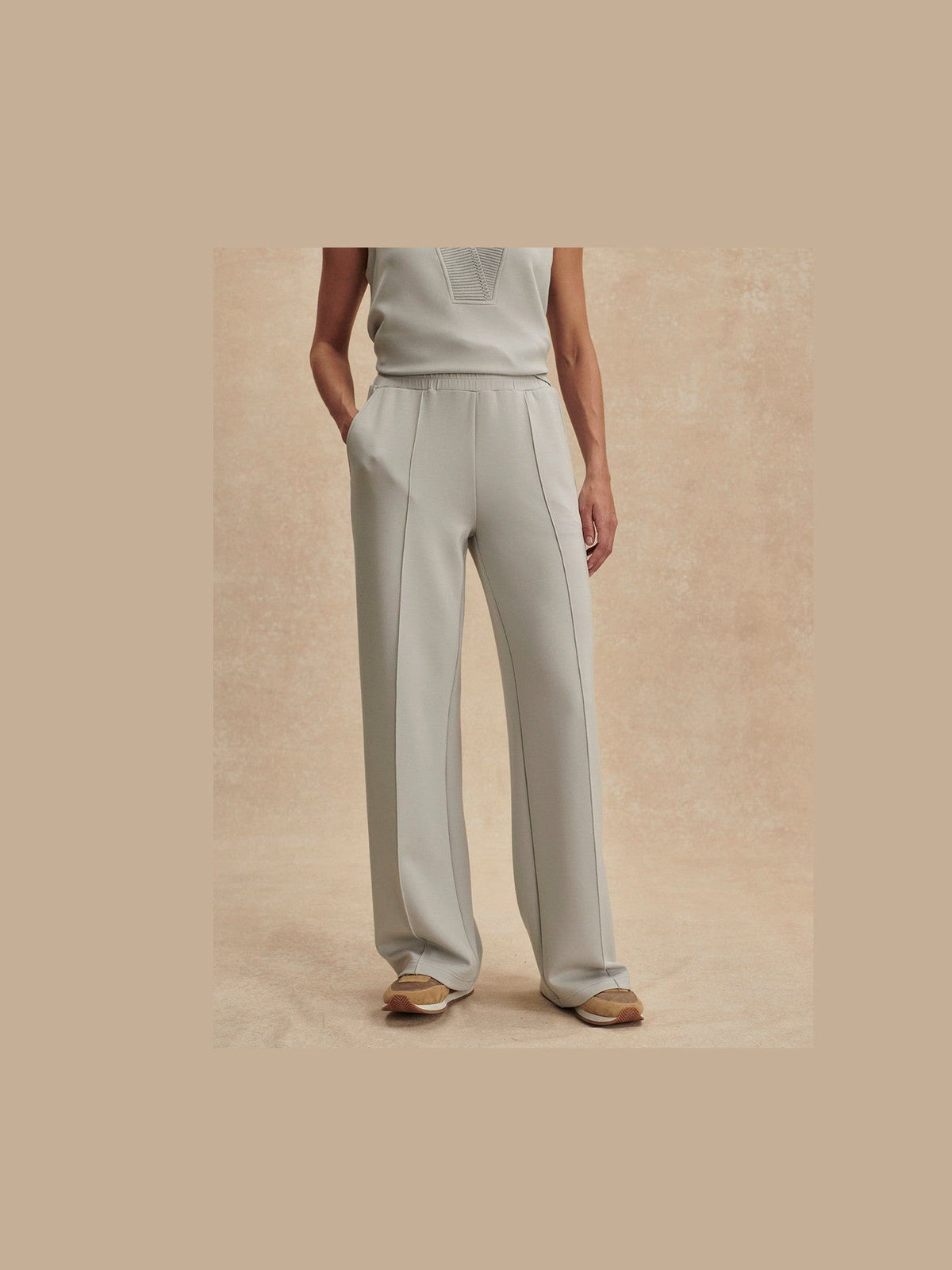 The Wide Leg Pant 30in - Blue Clay